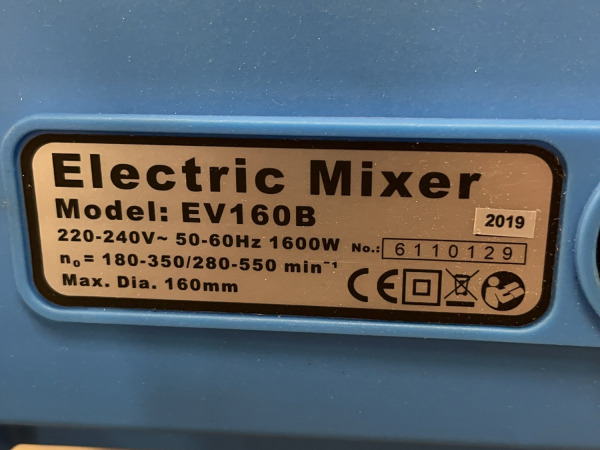 Berg elektromixer EHR160 BEL – foto 4 – kavel bij XL Auctions
