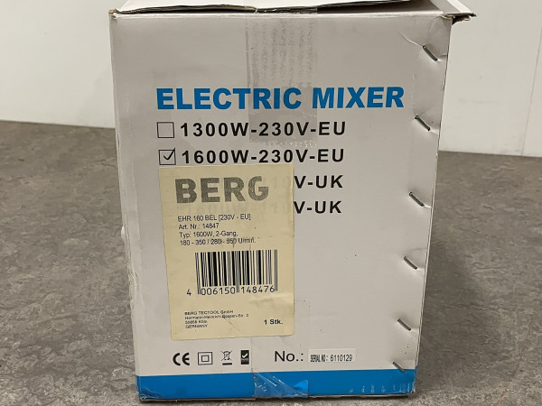 Berg elektromixer EHR160 BEL – foto 10 – kavel bij XL Auctions