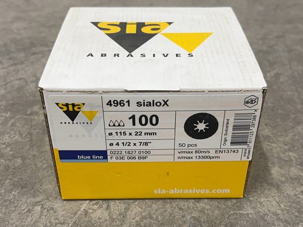 3x Sia schuurschijf P100 ø115mm Sialox 50-pack – kavel bij XL Auctions
