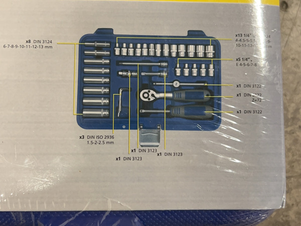 Michelin dopsleutel en bit-set 57-delig MSS-57-1/4 – foto 4 – kavel bij XL Auctions