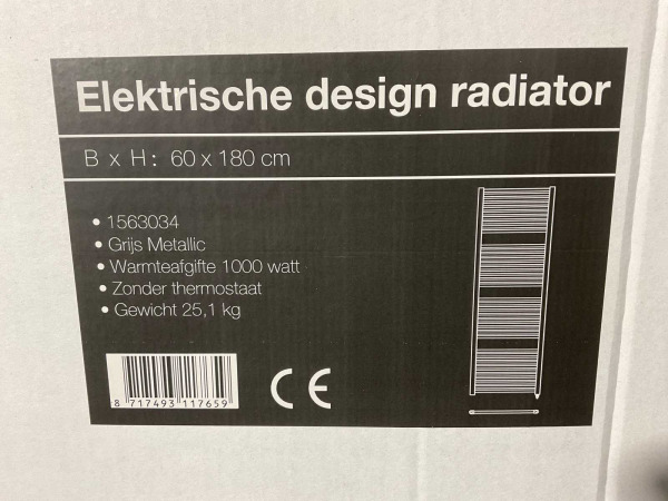 Beaux radiator elektrisch 60x180cm Rennes mat grijs – foto 5 – kavel bij XL Auctions