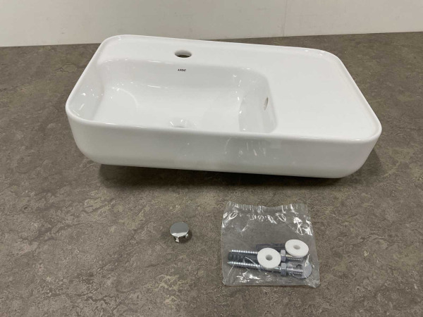 Axent opzetwastafel easyclean 52x35cm Grace wit – foto 11 – kavel bij XL Auctions