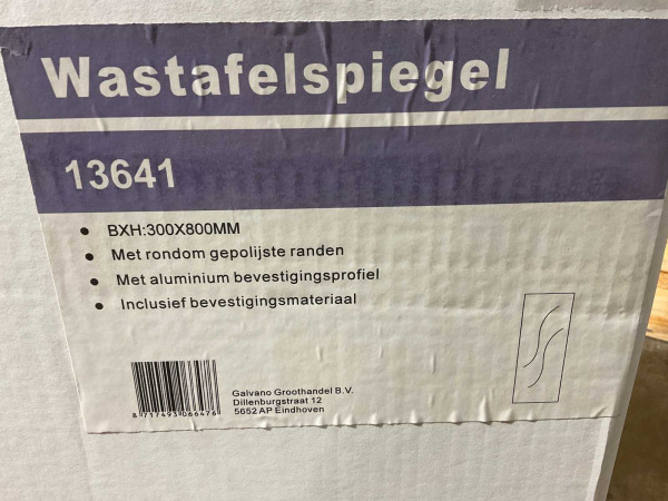 Novio spiegel rechthoekig 30x80cm Wessel met bevestiging – foto 4 – kavel bij XL Auctions