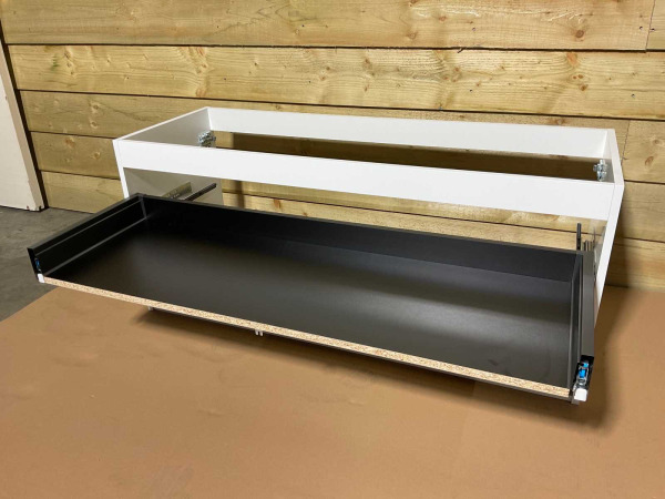 Royal Plaza wastafelonderkast z/fronten Merlot glans wit – foto 3 – kavel bij XL Auctions