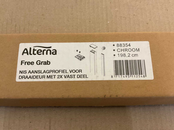 Alterna nis aanslagprofiel v/draaideur 2x vast deel chroom – foto 2 – kavel bij XL Auctions