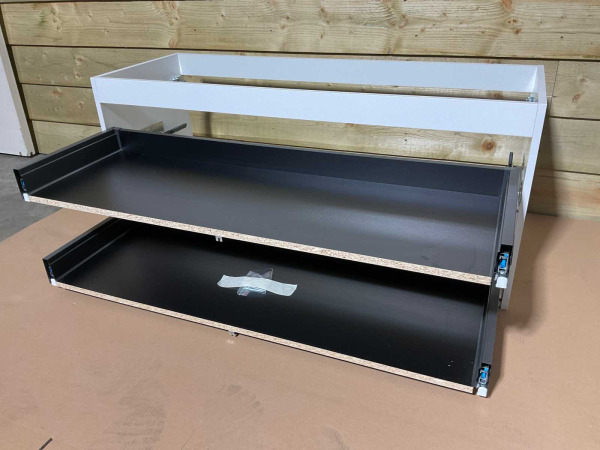 Royal Plaza wastafelonderkast z/fronten Merlot glans wit – foto 5 – kavel bij XL Auctions