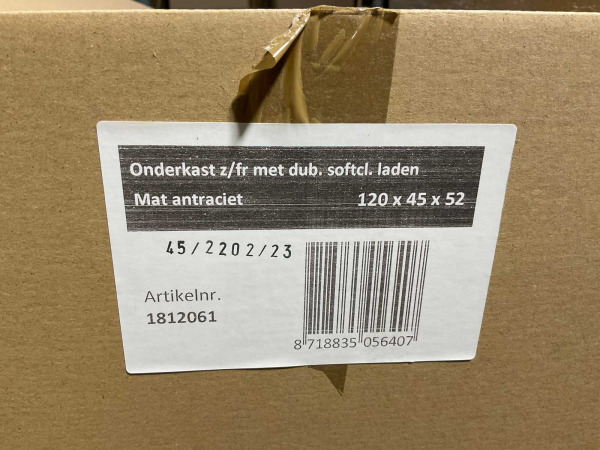 Royal Plaza onderkast z/fronten 120x52cm Merlot antraciet – foto 6 – kavel bij XL Auctions