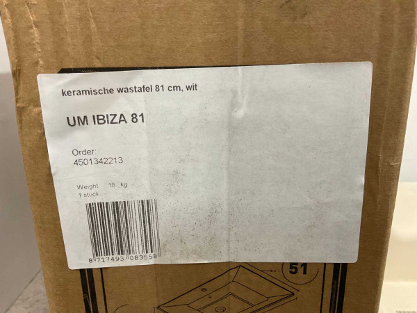 CeraStyle meubelwastafel 81cm Ibiza wit – foto 7 – kavel bij XL Auctions