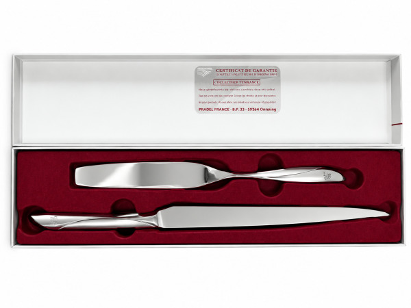 Pradel France Luxe 2-delige RVS Vleestrancheerset  Tranchee
