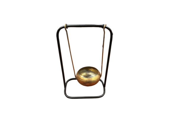 Theelichthouder Staal 22X14cm Staal Zwart-Goud – kavel bij XL Auctions