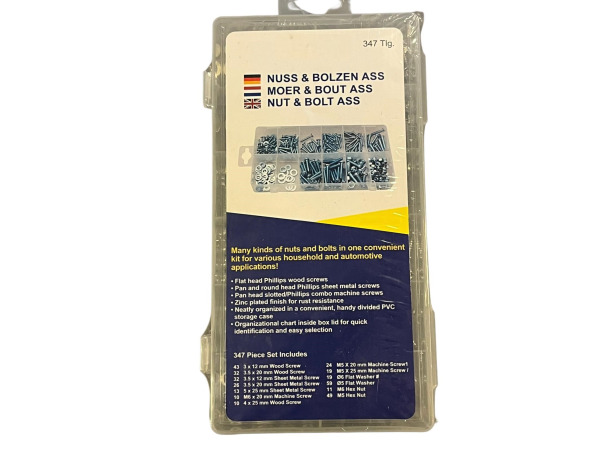Assortiment Bout en Moer 347-delig – foto 2 – kavel bij XL Auctions