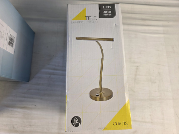 TRIO CURTIS - Tafellamp - Messing mat – foto 5 – kavel bij XL Auctions