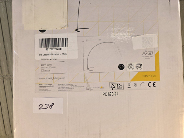 Vloerlamp Trio Shangha – foto 2 – kavel bij XL Auctions