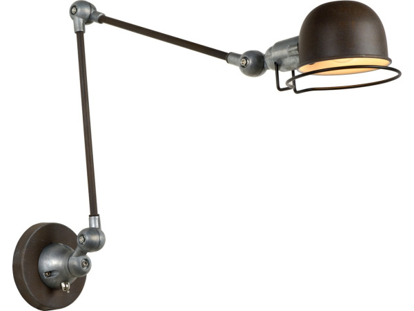 Lucide HONORE - Wandlamp - 1xE14 - Roest bruin – kavel bij XL Auctions