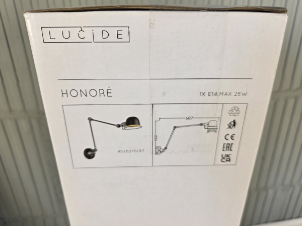 Lucide HONORE - Wandlamp - 1xE14 - Roest bruin – foto 2 – kavel bij XL Auctions