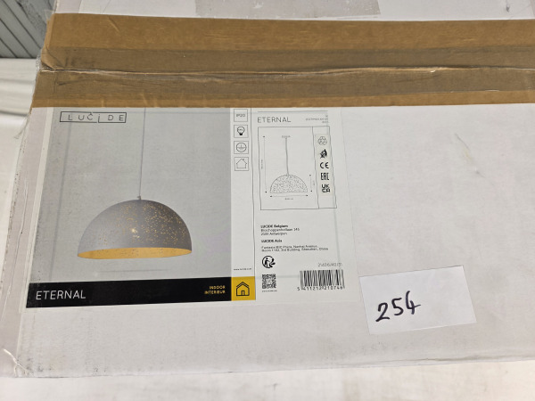 Lucide Eternal Hanglamp - Ø40cm - E27 - Wit – foto 4 – kavel bij XL Auctions