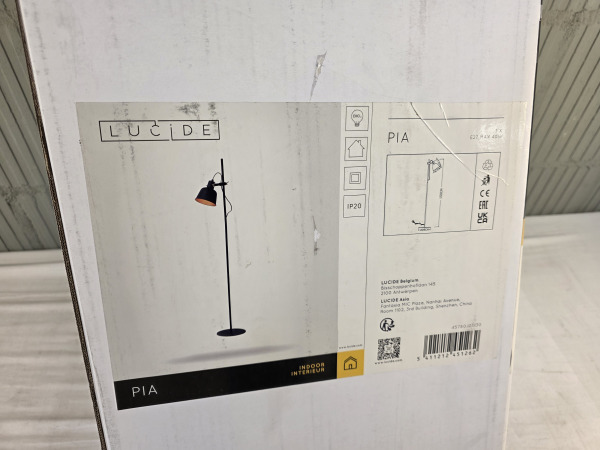 Lucide PIA Vloerlamp - E27 - Zwart – foto 4 – kavel bij XL Auctions