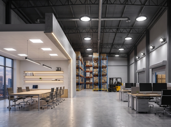 Diverse professionele LED-verlichting voor kantoor en industrie