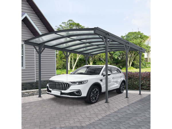 Terrasdak / Carport - Boogdak - 5 x 3 m - Donkergrijs – foto 12 – kavel bij XL Auctions