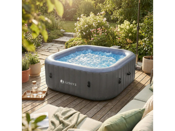 Opblaasbare Whirlpool - 4-6 personen - Grijs / Blauw – foto 5 – kavel bij XL Auctions