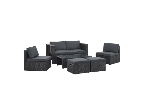 Polyrotan Loungeset / Tuinset Salou - Zwart – foto 15 – kavel bij XL Auctions