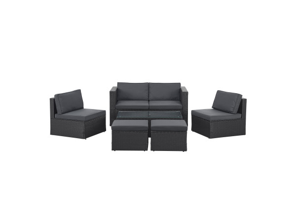 Polyrotan Loungeset / Tuinset Salou - Zwart – foto 16 – kavel bij XL Auctions