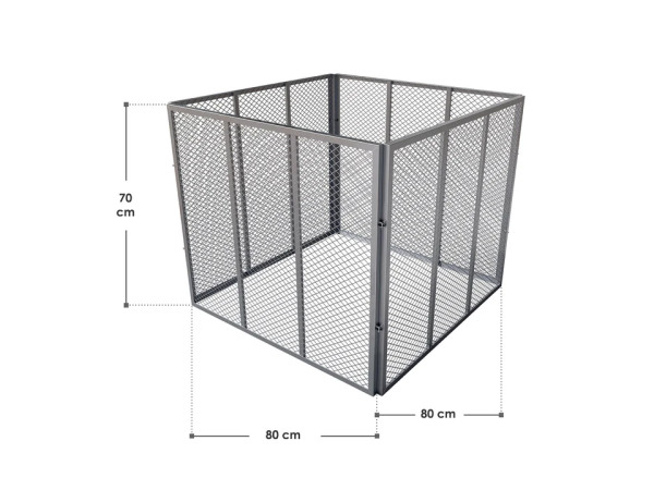 Metalen compostbak - Tuinafval - 450L - Zilver – foto 7 – kavel bij XL Auctions
