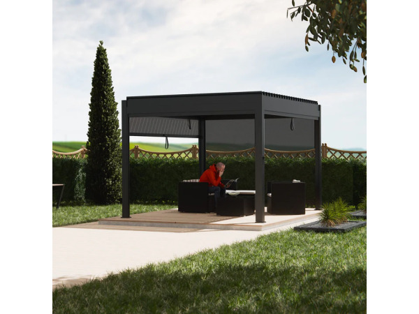 Pergola / lamellendak - Tahiti - 3x4 m - antraciet – foto 5 – kavel bij XL Auctions