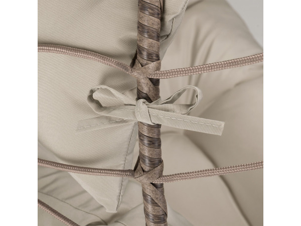 Juskys Polyrotan Dubbele Hangstoel Aria - Beige – foto 8 – kavel bij XL Auctions