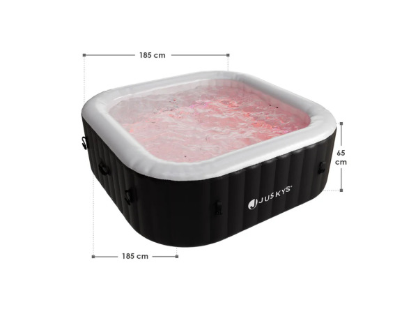 Opblaasbare Whirlpool - 4-6 personen - Zwart - Incl. LED – foto 6 – kavel bij XL Auctions