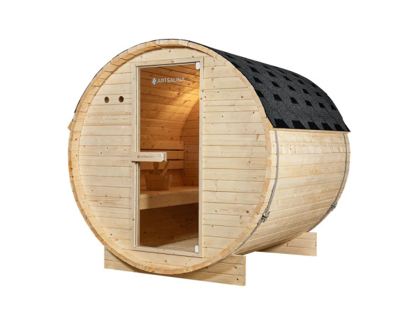 Barrelsauna Spitsbergen- 3,6 - 8 kW - 191x193x180 cm – kavel bij XL Auctions