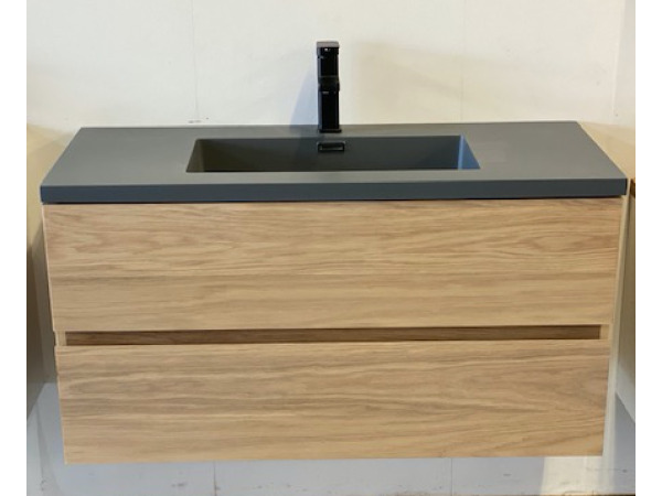 Casajoy Eiken badkamermeubel 100cm – foto 4 – kavel bij XL Auctions