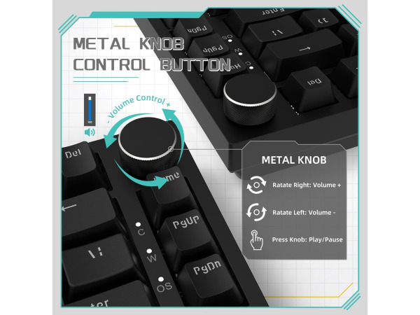 AK820 Mechanisch Toetsenbord - 75% kleiner - QWERTY – foto 2 – kavel bij XL Auctions