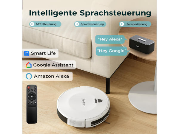 Redkey E6 robotstofzuiger - 3800 Pa - afstandsbediening – foto 6 – kavel bij XL Auctions