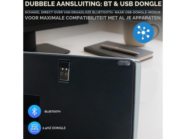 Bluestork - Draadloos bluetooth-toetsenbord (Frans AZERTY) – foto 3 – kavel bij XL Auctions