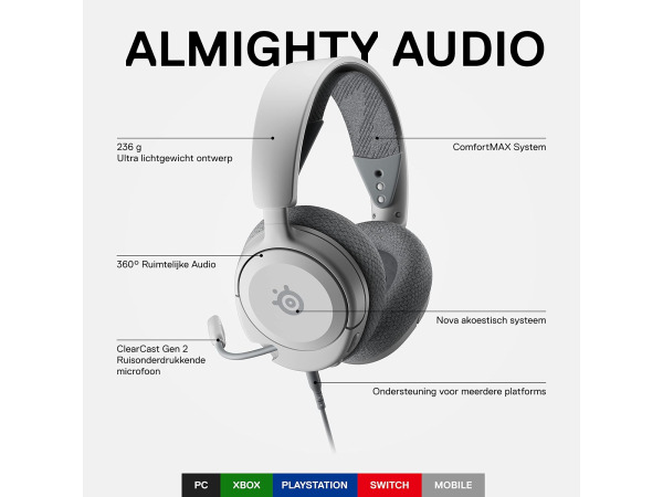 SteelSeries Arctis Nova 1 - gamingheadset - HiFi PC,PS5,Xbox – foto 2 – kavel bij XL Auctions