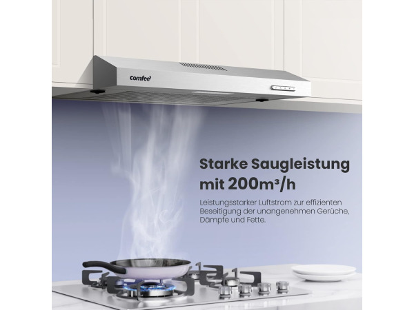 COMFEE ' Afzuigkap 60cm onderbouw circulatie & afvoer – foto 2 – kavel bij XL Auctions