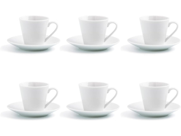Quid Renova Set met 6 kopjes met schoteltje - porselein – kavel bij XL Auctions