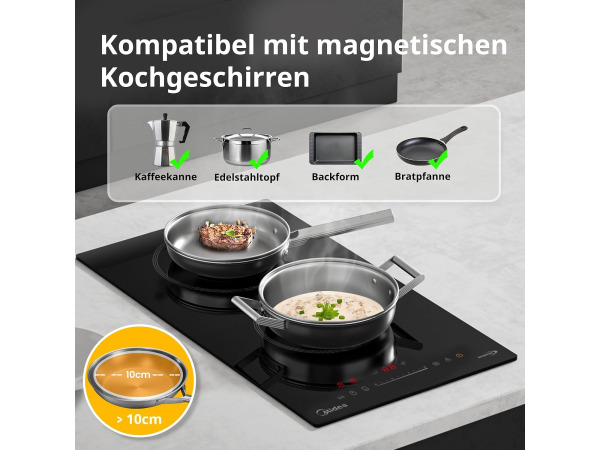 Midea Inductiekookplaat met 2 kookzones - 3500W – foto 5 – kavel bij XL Auctions