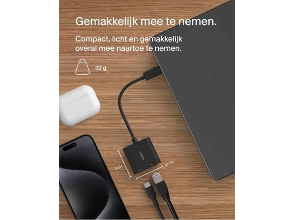 Belkin Connect USB-C/Ethernet-en oplaadadapter (100 W) – foto 5 – kavel bij XL Auctions