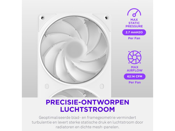 ZXT F360 RGB Reverse - 360mm Enkelram Reverse Fan - Wit – foto 3 – kavel bij XL Auctions