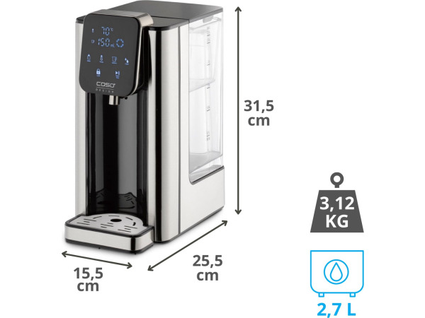 CASO HW660 Turbo Heetwaterdispenser – 2,7L 2600W – foto 6 – kavel bij XL Auctions