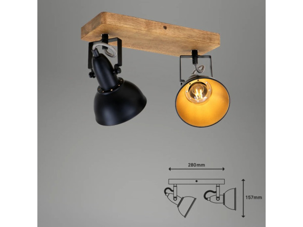 BRILONER Branim plafondspot hout – kavel bij XL Auctions