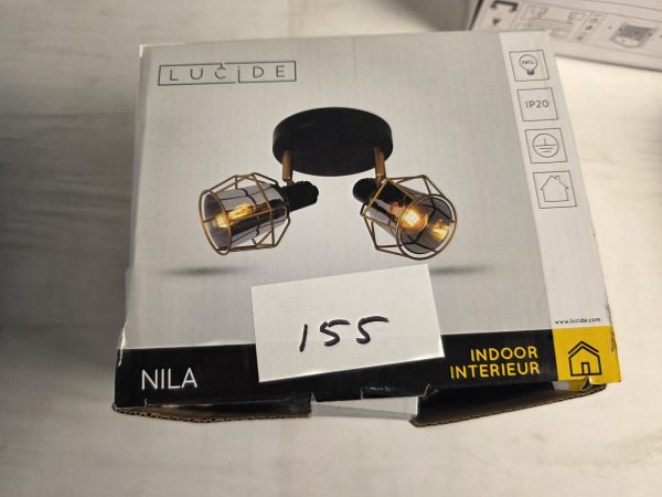 Lucide NILA - Plafondspot (Plafondlamp) - 2xE14 - Zwart – foto 2 – kavel bij XL Auctions
