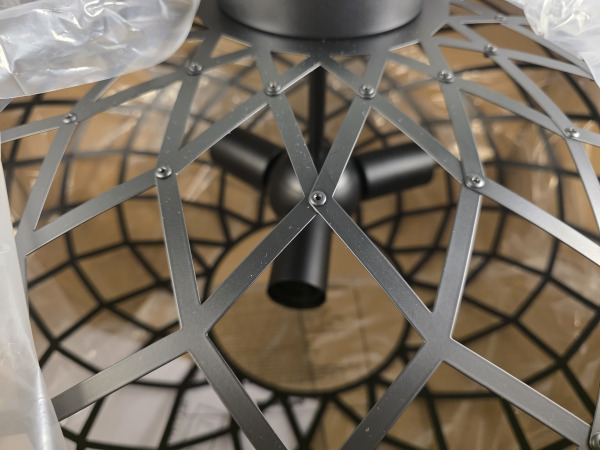 Lucide plafondlamp Wolfram zwart Ø65cm 3xE27 – foto 5 – kavel bij XL Auctions