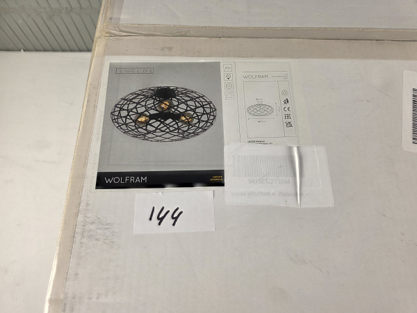 Lucide plafondlamp Wolfram zwart Ø65cm 3xE27 – foto 6 – kavel bij XL Auctions