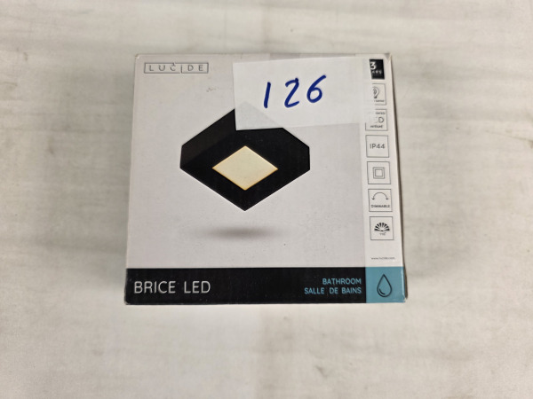 Lucide BRICE-LED – Plafonnière Badkamer - Zwart – foto 2 – kavel bij XL Auctions