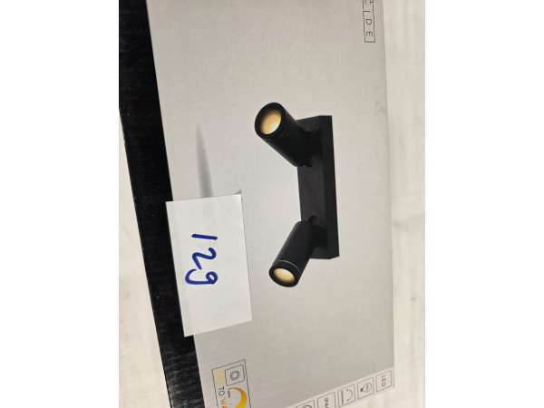 Lucide plafondspot Taylor 2x5W zwart – foto 3 – kavel bij XL Auctions