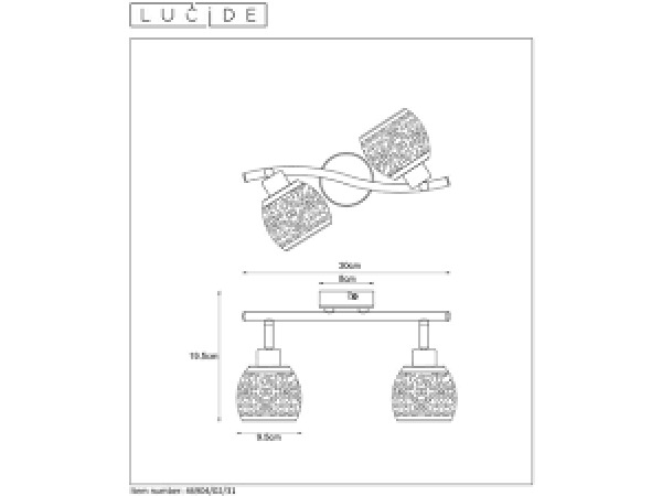Lucide plafondspot Tahar 2 - wit - Ø9 cm – foto 5 – kavel bij XL Auctions