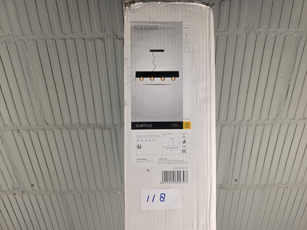 Lucide Design hanglamp Surtus 4-lichts zwart – foto 3 – kavel bij XL Auctions